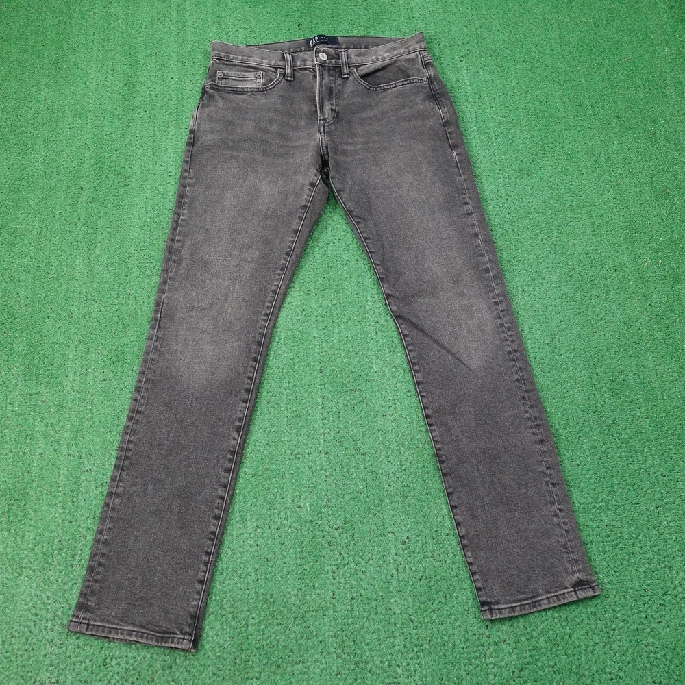 Gap Jeans Mens 29x32 Gray Slim Skinny‎ Stretch Denim Pants Charcoal